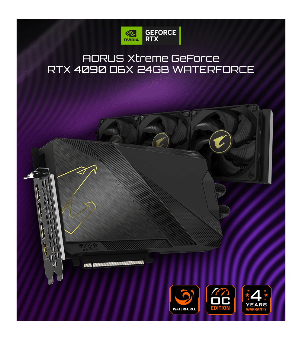 GIGABYTE AORUS 지포스 RTX 4090 Xtreme 워터포스 D6X 24GB 제이씨현