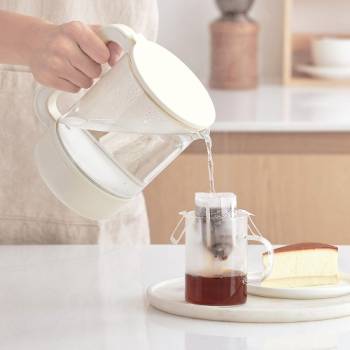 [위즈웰] 온도조절 무선 유리 전기포트 0.8L 커피포트 분유포트 포트기