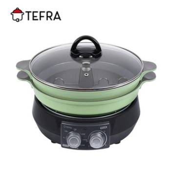 [테프라] 세라믹코팅 멀티쿠커 그릴팬+로스팅팬 2종구성 자동회전봉