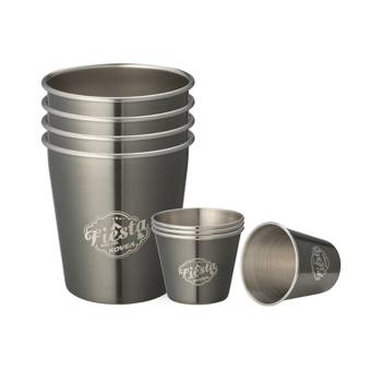 [코베아] 피에스타 캠핑 스테인레스 비어컵4개+소주잔4개+수납케이스