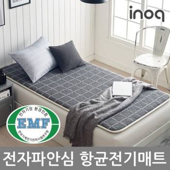 도톰한 3cm 두께★[이노크아든] EMF 항균 탄소 전기매트 보드라이트그레이 싱글