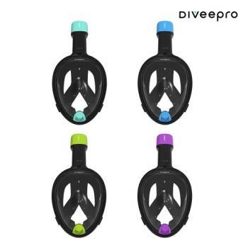 [다이비프로] 익스트림 풀페이스 스노쿨링 마스크 블랙에디션