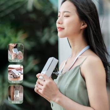 [보스위즈] 휴대용 목걸이 넥풍기 탁상용 허리클립 겸용 BLDC 선풍기