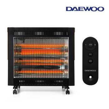 [대우] 뉴트로 4단 쿼츠 리모컨형 전기히터 DEH-CQ2200 (블랙)