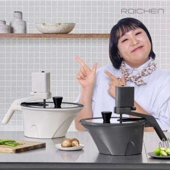 이수지❤️원픽! [로이첸] 자동회전냄비 아이지글 롤팬 인덕션 가스레인지 캠핑 1인가구 멀티팬