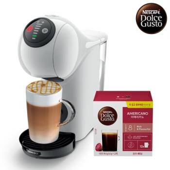 [돌체구스토] 커피머신 지니오S 베이직 화이트 + 12입 커피캡슐 1박스 (카페아메리카노)