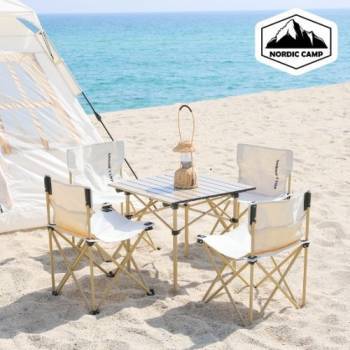 [노르딕 캠프] 어반 화이트 패밀리 테이블&체어 (5in1) NOR-FT01A