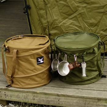 [에스나프] 캠핑 쓰레기통 팝업 백 접이식 휴지통 M