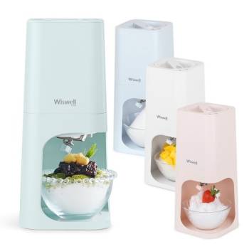 [위즈웰] 설레임 눈꽃 빙수기 가정용 팥빙수 만들기 우유빙수 빙삭기 소형 미니 빙수기