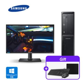 [사무용 SET 특가] 삼성 슬림 데스크탑 코어 i7 램 16G 윈도우11 프로+ 삼성 24인치 모니터