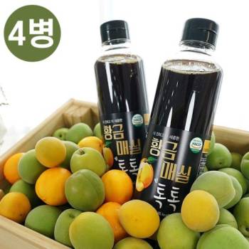 [슬로푸드]경남하동 프리미엄 황금매실톡톡  600g(pet) x 4병