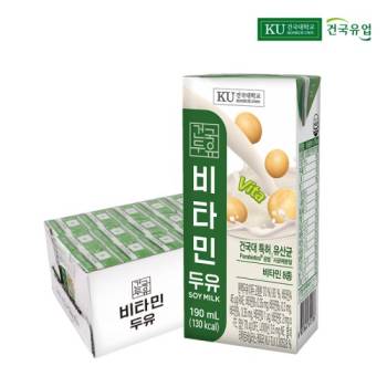 건국두유 비타민 두유 190ml (24팩/48팩/72팩/96팩 선택)