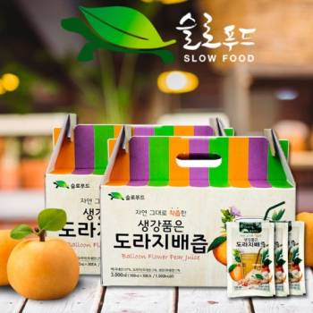 [슬로푸드]경남하동 착즙100% 생강품은 도라지배즙 100ml*30포 1박스