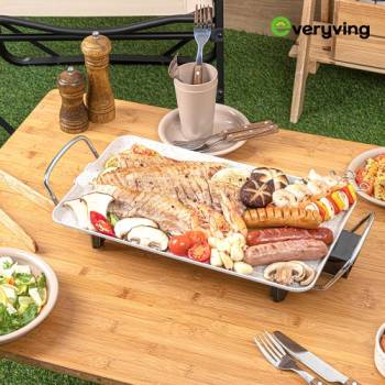 [Everyving] 에브리빙 불소수지코팅 와이드형 47cm 테이블 전기그릴 Lime-0425G