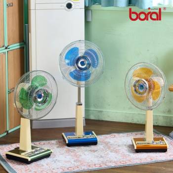 아날로그 갬성 클래식 [보랄] 프리미엄  레트로 14형 스탠드 선풍기 (기계식)