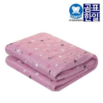 [곰표한일] 무자계 워셔블 안심 탄소매트 보니핑크_미니싱글