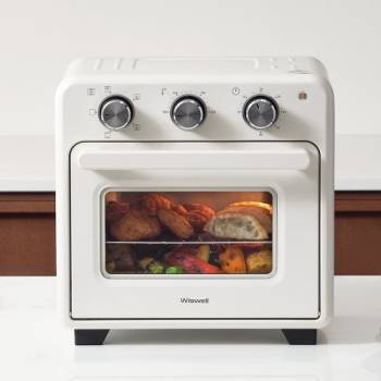 [위즈웰] 에어프라이어 오븐 15L 컨벡션 오븐기 가정용 생선구이 냉동식품 해동 에어프라이기