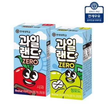 연세 과일랜드 zero 사과/청포도 48팩