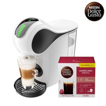 [돌체구스토] 커피머신 지니오S 터치 화이트 + 12입 커피캡슐 1박스 (카페아메리카노)