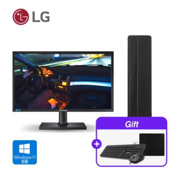 [사무용 SET 특가] LG 데스크탑 코어 i5(10세대) 램 16G SSD 256G 윈도우11 프로 + 삼성 24인치 모니터