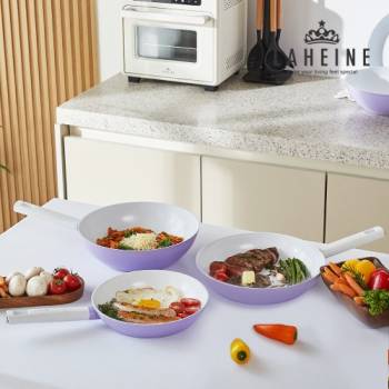 [라헨느] 더 퀀 포토프 퍼플 IH 세라믹코팅 프라이팬(24팬/28팬/28웍) 7type