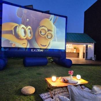 [엑스젠]  300인치 16:9 팝업스크린 EXZEN POP-UP 300W