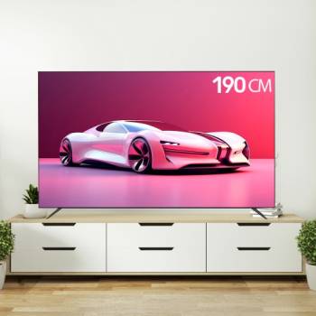 [프리토스] 75인치 베젤리스 리얼뷰 4K UHD TV 전국스탠드 무료설치